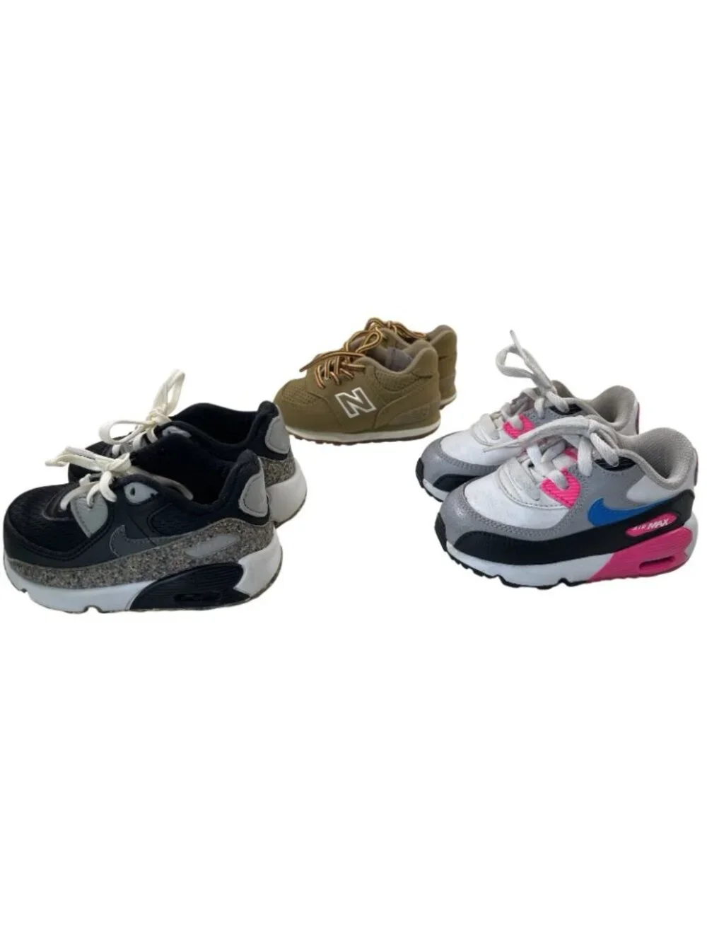 Little Boys Sneakers Lot size 4 and 5 Nike New Balance Athletic Shoes Sporty